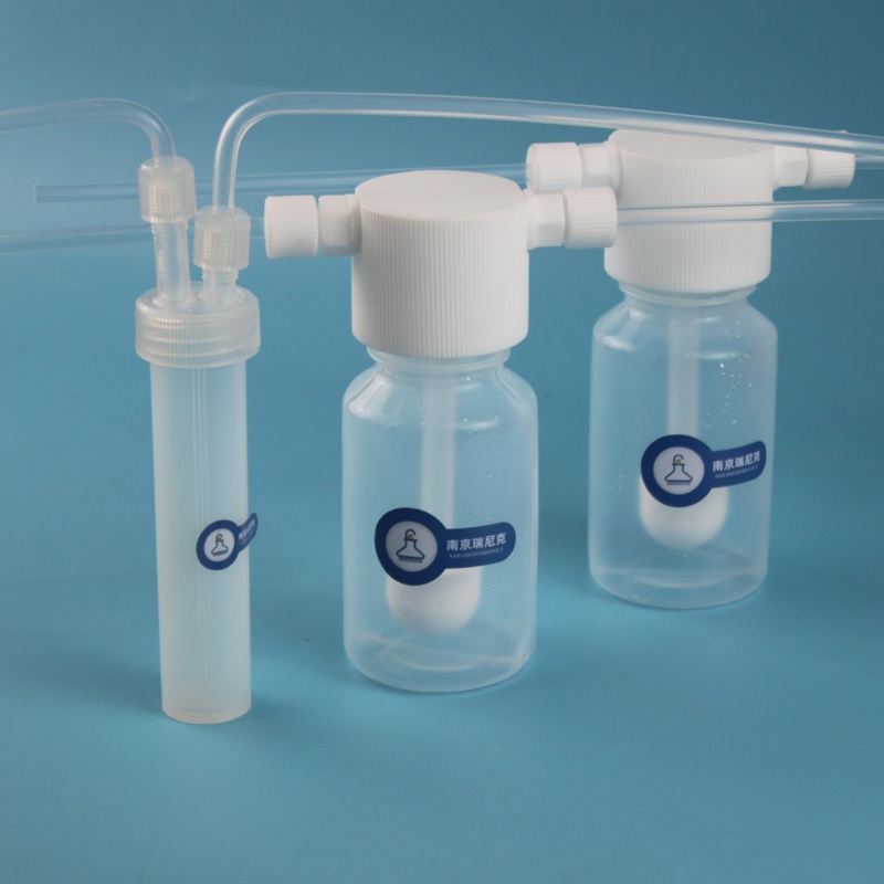 聚四氟乙烯洗氣瓶鼓泡瓶PFA氣體吸收瓶